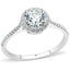Jewellery Kingdom Solitaire Accents Simulated Diamonds Stainless Steel Ring (Silver) - Rings - British D'sire