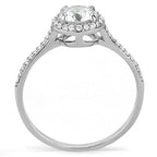 Jewellery Kingdom Solitaire Accents Simulated Diamonds Stainless Steel Ring (Silver) - Rings - British D'sire