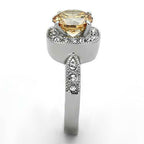 Jewellery Kingdom Solitaire Accents Stainless Steel 2 CT Ladies Champagne Ring - Jewelry Rings - British D'sire