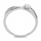 Jewellery Kingdom Solitaire Accents Stainless Steel Pretty Elegant Ladies Cubic Zirconia Ring Band (Silver) - Jewelry Rings - British D'sire