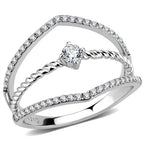 Jewellery Kingdom Solitaire Band Cubic Zirconia Stainless Steel Ladies No Tarnish Ring (Silver) - Jewelry Rings - British D'sire