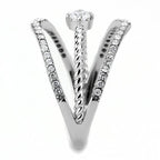 Jewellery Kingdom Solitaire Band Cubic Zirconia Stainless Steel Ladies No Tarnish Ring (Silver) - Jewelry Rings - British D'sire