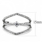 Jewellery Kingdom Solitaire Band Cubic Zirconia Stainless Steel Ladies No Tarnish Ring (Silver) - Jewelry Rings - British D'sire