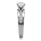 Jewellery Kingdom Solitaire Cubic Zirconia Stainless Steel Ladies Engagement Ring - Engagement Rings - British D'sire