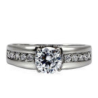 Jewellery Kingdom Solitaire Cubic Zirconia Stainless Steel Ladies Engagement Ring - Engagement Rings - British D'sire
