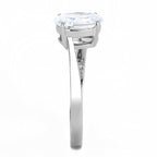 Jewellery Kingdom Solitaire Cubic Zirconia Stainless Steel Oval Ladies Ring (Silver) - Rings - British D'sire