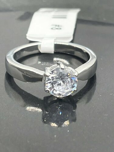 Jewellery Kingdom Solitaire Engagement Cubic Zirconia 2 Carat Ring (Silver) - Jewelry Rings - British D'sire Main image