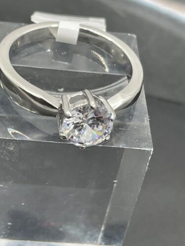 Jewellery Kingdom Solitaire Engagement Cubic Zirconia 2 Carat Ring (Silver) - Jewelry Rings - British D'sire
