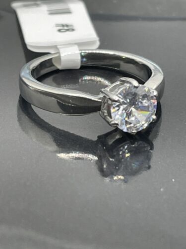 Jewellery Kingdom Solitaire Engagement Cubic Zirconia 2 Carat Ring (Silver) Secondary image