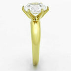 Jewellery Kingdom Solitaire Engagement Simulated Diamond Ladies Ring (Gold) - Jewelry Rings - British D'sire