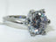 Jewellery Kingdom Solitaire Simulated Diamond Ladies Engagement Ring (Silver) - Jewelry Rings - British D'sire