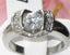 Jewellery Kingdom Solitaire Stainless Steel Pretty Cubic Zirconia Accents Engagement Ring - Jewelry Rings - British D'sire