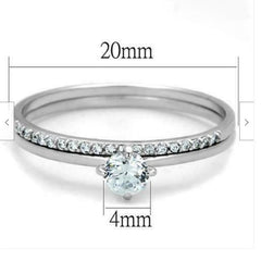 Jewellery Kingdom Solitaire Sterling Silver Cubic Zirconia Ladies Wedding Band Ring Set - Jewelry Rings - British D'sire