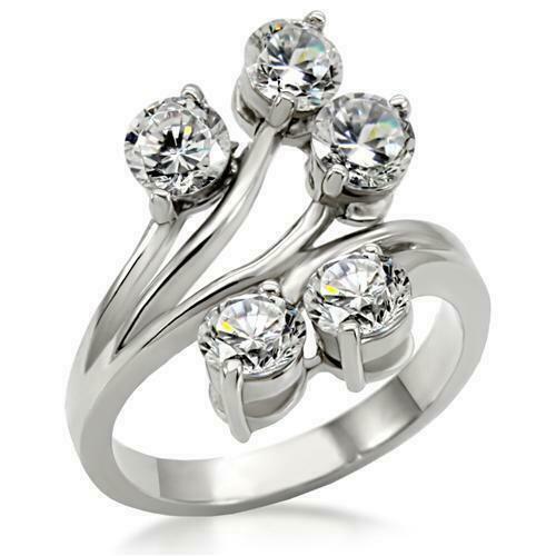 Jewellery Kingdom Solitaires Cubic Zirconia Ladies Silver Ring - Jewelry Rings - British D'sire Main image
