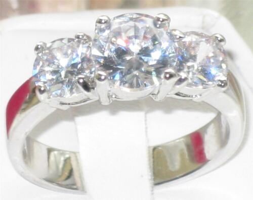 Jewellery Kingdom Sparkling Stone CZ 4 Carat Stainless Steel Silver Ring for Anniversary - Jewelry Rings - British D'sire