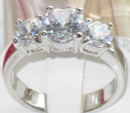 Jewellery Kingdom Sparkling Stone CZ 4 Carat Stainless Steel Silver Ring for Anniversary - Jewelry Rings - British D'sire