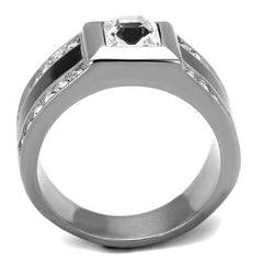 Jewellery Kingdom Square Signet Silver Stainless Steel Pinky Mens Onyx Ring - Jewelry Rings - British D'sire