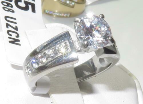 Jewellery Kingdom Stainless Steel Accents Simulated Diamond Ladies Engagement Ring (Silver) Secondary image