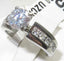 Jewellery Kingdom Stainless Steel Accents Simulated Diamond Ladies Engagement Ring (Silver) - Engagement Rings - British D'sire