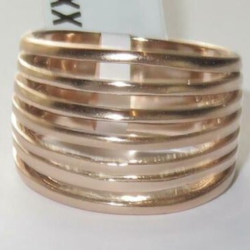 Jewellery Kingdom Stainless Steel Dome Chunky Ring (Rose gold) - Jewelry Rings - British D'sire