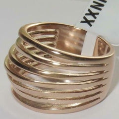Jewellery Kingdom Stainless Steel Dome Chunky Ring (Rose gold) - Jewelry Rings - British D'sire