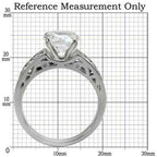 Jewellery Kingdom Stainless Steel Fancy Shank Cubic Zirconia Ladies Solitaire Ring (Silver) - Jewelry Rings - British D'sire