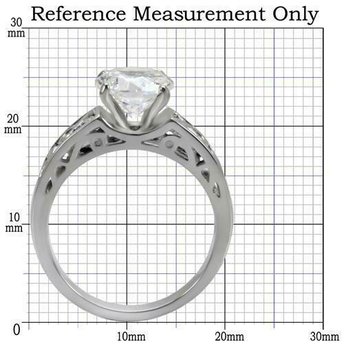 Jewellery Kingdom Stainless Steel Fancy Shank Cubic Zirconia Ladies Solitaire Ring (Silver) - Jewelry Rings - British D'sire