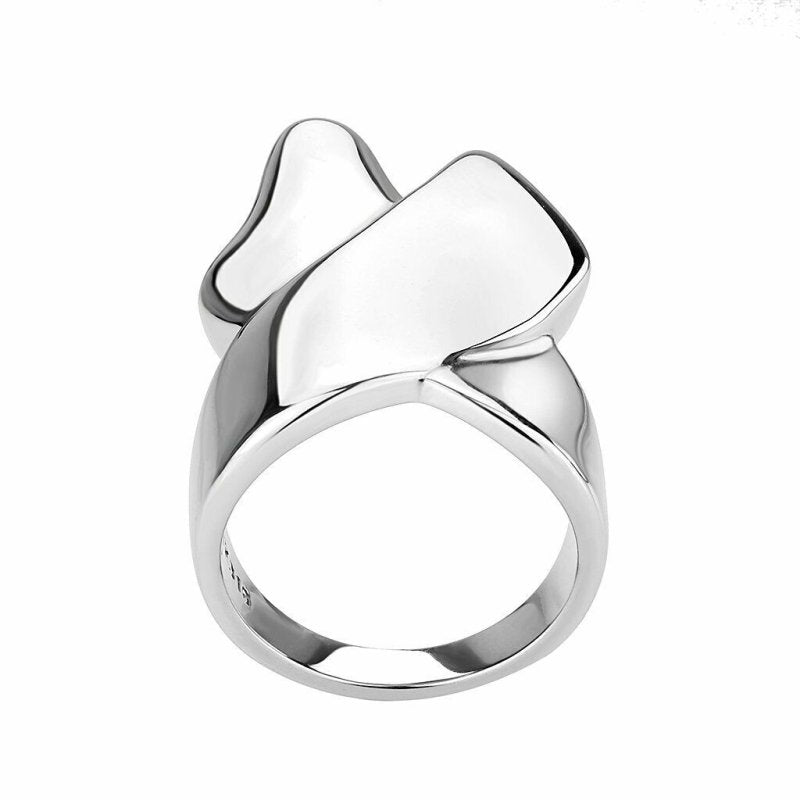 Jewellery Kingdom Stainless Steel Ladies Silver Ring Band - Jewelry Rings - British D'sire