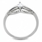 Jewellery Kingdom Stainless Steel Silver Pretty Elegant Sparkle Marquise 1.25 CT Ladies Cubic Zirconia Ring - Jewelry Rings - British D'sire