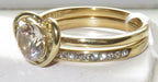 Jewellery Kingdom Steel 1.50CT Ladies Solitaire Engagement Wedding Gold Ring Set Band - Jewelry Rings - British D'sire