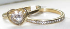 Jewellery Kingdom Steel 1.50CT Ladies Solitaire Engagement Wedding Gold Ring Set Band - Jewelry Rings - British D'sire