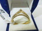 Jewellery Kingdom Steel Cubic Zirconia Prong Set Ladies Wishbone Ring Band (Gold) - Jewelry Rings - British D'sire
