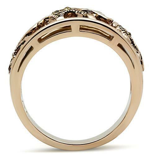 Jewellery Kingdom Steel Elephant Ladies Ring Band (Rose Gold) - Rings - British D'sire