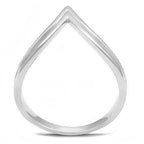 Jewellery Kingdom Sterling 925 Handmade No Stone Highly Polished Ladies Wishbone Ring (Silver) - Jewelry Rings - British D'sire