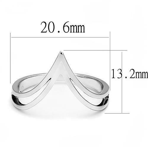 Jewellery Kingdom Sterling 925 Handmade No Stone Highly Polished Ladies Wishbone Ring (Silver) - Jewelry Rings - British D'sire