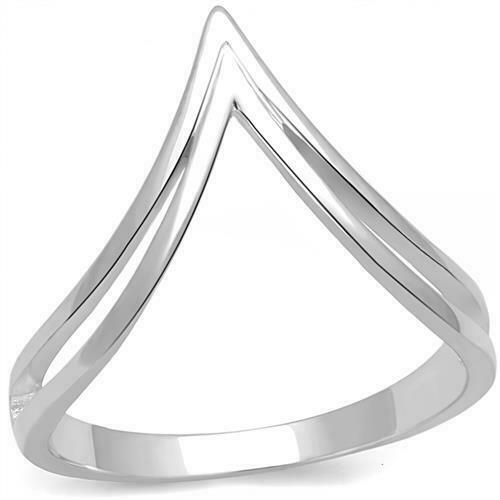 Jewellery Kingdom Sterling 925 Handmade No Stone Highly Polished Ladies Wishbone Ring (Silver) - Jewelry Rings - British D'sire Main image