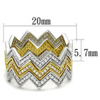 Jewellery Kingdom sterling Bands Stacking Zig Zag Ladies Wedding Ring Set (Silver & Gold) - Rings - British D'sire