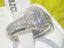 Jewellery Kingdom Sterling Engagement Wedding Band, CZ Handmade Ladies Ring Set (Silver) - Engagement Rings - British D'sire