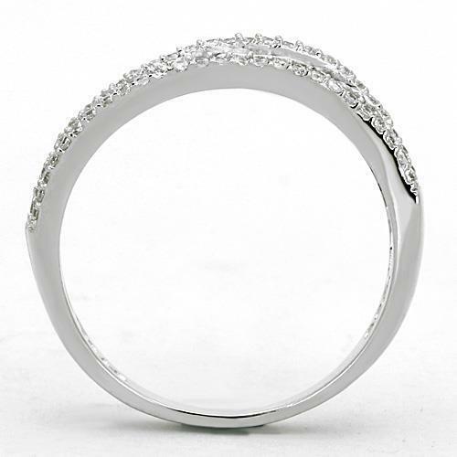 Jewellery Kingdom Sterling Silver 36mm Pave CZ Sparkling Wedding Ladies Eternity Band Ring - Jewelry Rings - British D'sire