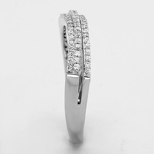 Jewellery Kingdom Sterling Silver 36mm Pave CZ Sparkling Wedding Ladies Eternity Band Ring Secondary image