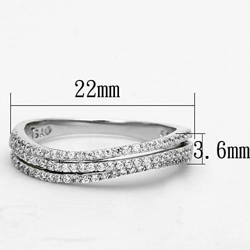Jewellery Kingdom Sterling Silver 36mm Pave CZ Sparkling Wedding Ladies Eternity Band Ring - Jewelry Rings - British D'sire