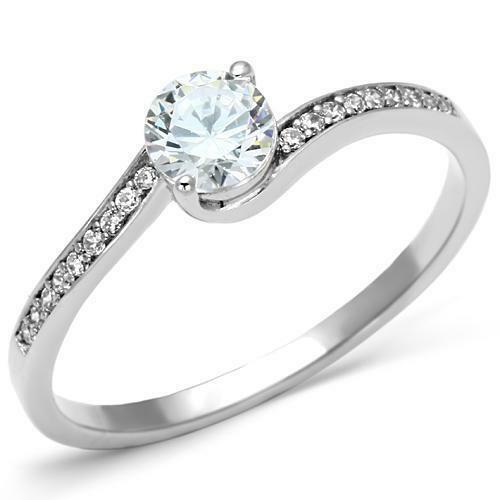 Jewellery Kingdom Sterling Silver cz 925 Accents Elegant Ladies Engagement Ring - Engagement Rings - British D'sire Main image