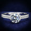 Jewellery Kingdom Sterling Silver CZ Solitaire Accents Pretty Ladies Engagement Ring - Engagement Ring - British D'sire