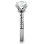 Jewellery Kingdom Sterling Silver CZ Solitaire Accents Pretty Ladies Engagement Ring - Engagement Ring - British D'sire