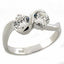 Jewellery Kingdom Sterling Silver Double Solitaires Cubic Zirconia Grade Ring - Jewelry Rings - British D'sire