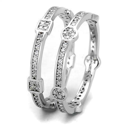 Jewellery Kingdom Sterling Silver Full Eternity Cubic Zirconia Wedding Ladies Stacking Bands Ring - Jewelry Rings - British D'sire