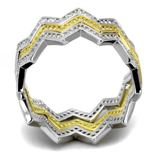 Jewellery Kingdom Sterling Silver Gold Eternity Stacking Cubic Zirconia Ladies Wedding Bands - Jewelry Rings - British D'sire