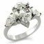 Jewellery Kingdom Sterling Silver Simulated Diamonds Three Stone Ladies Sparkling Pear Ring - Jewelry Rings - British D'sire
