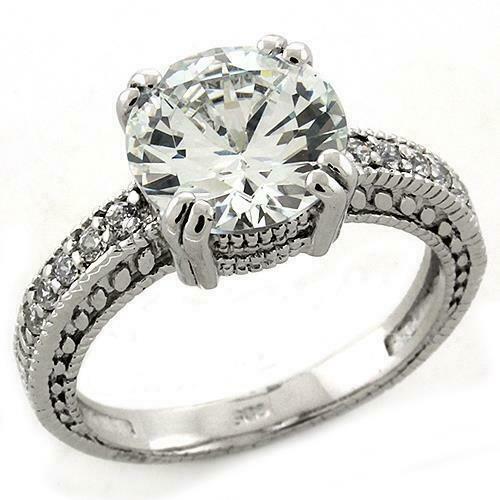 Jewellery Kingdom Sterling Silver Solitaire Accents Lab Created 2.80 Carat Engagement Ring - Jewelry Rings - British D'sire