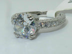Jewellery Kingdom Sterling Silver Solitaire Accents Lab Created 2.80 Carat Engagement Ring - Jewelry Rings - British D'sire